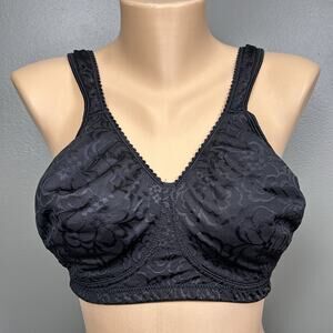 Playtex 18 Hour Ultimate Lift and Support Wireless Bra Size 40DD 4745 Black